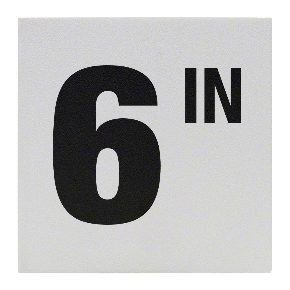6 IN Ceramic Pool Depth Marker Tile - Non-Skid - C620506