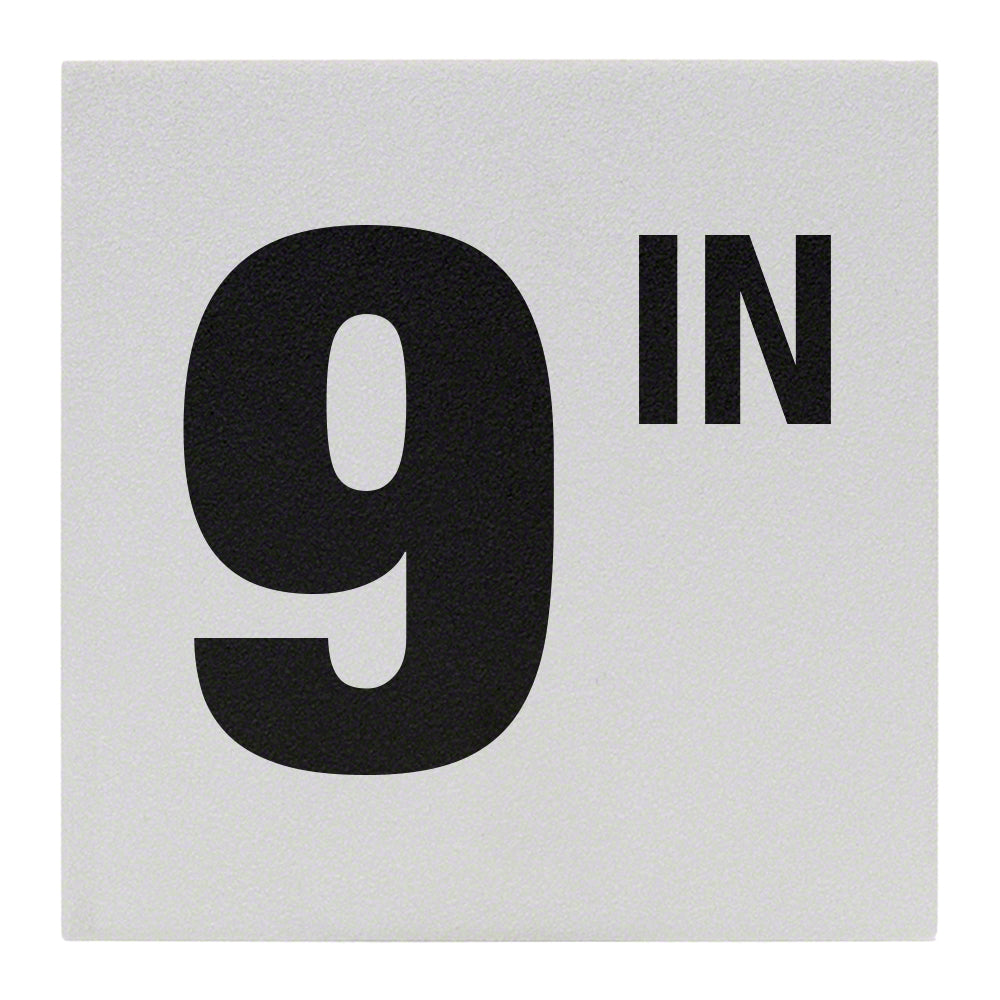 9 IN Ceramic Pool Depth Marker Tile - Non-Skid - C620509