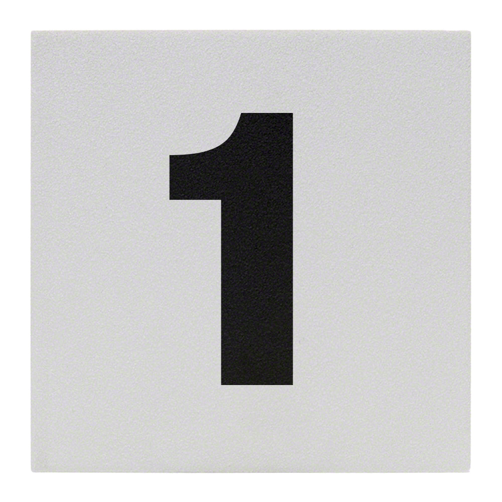 1 Ceramic Skid Resistant Tile Depth Marker 6 Inch x 6 Inch with 5 Inch Lettering