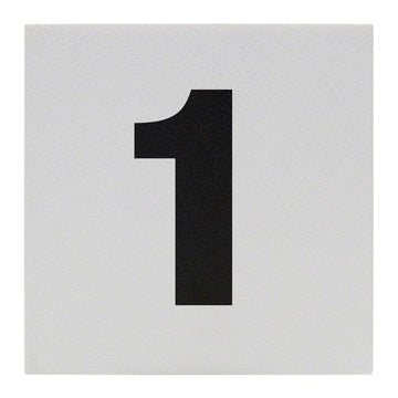 1 Ceramic Skid Resistant Tile Depth Marker 6 Inch x 6 Inch with 5 Inch Lettering