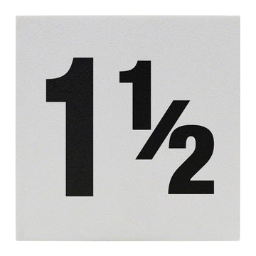 1 1/2 Ceramic Skid Resistant Tile Depth Marker 6 Inch x 6 Inch with 4 Inch Lettering