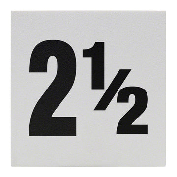 2 1/2 Ceramic Skid Resistant Tile Depth Marker 6 Inch x 6 Inch with 4 Inch Lettering