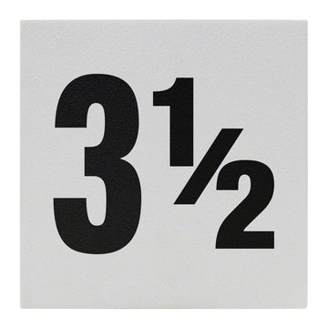 3 1/2 Ceramic Skid Resistant Tile Depth Marker 6 Inch x 6 Inch with 4 Inch Lettering