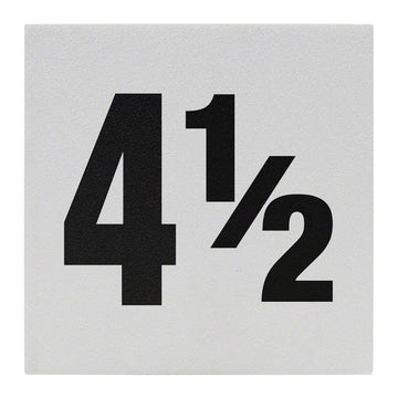 4 1/2 Ceramic Skid Resistant Tile Depth Marker 6 Inch x 6 Inch with 4 Inch Lettering