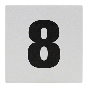 8 Ceramic Skid Resistant Tile Depth Marker 6 Inch x 6 Inch with 5 Inch Lettering