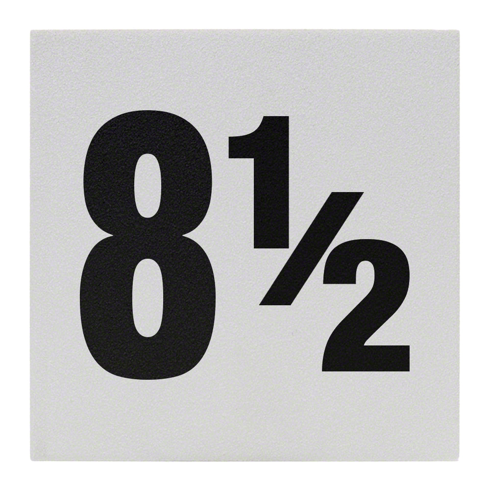 8 1/2 Ceramic Skid Resistant Tile Depth Marker 6 Inch x 6 Inch with 4 Inch Lettering