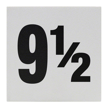 9 1/2 Ceramic Skid Resistant Tile Depth Marker 6 Inch x 6 Inch with 4 Inch Lettering