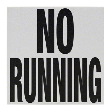 NO RUNNING Message Ceramic Skid Resistant Tile Depth Marker 6 Inch x 6 Inch