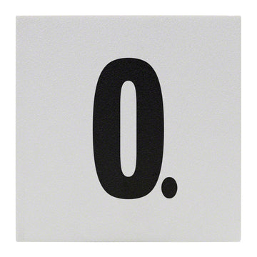 0. Ceramic Skid Resistant Tile Depth Marker 6 Inch x 6 Inch with 4 Inch Lettering