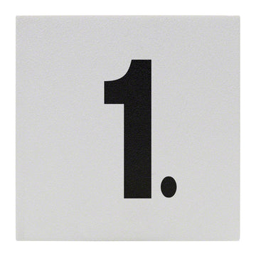 1. Ceramic Skid Resistant Tile Depth Marker 6 Inch x 6 Inch with 4 Inch Lettering