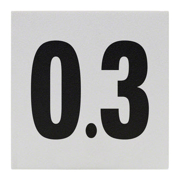 0.3 Ceramic Skid Resistant Tile Depth Marker 6 Inch x 6 Inch with 4 Inch Lettering