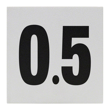 0.5 Ceramic Skid Resistant Tile Depth Marker 6 Inch x 6 Inch with 4 Inch Lettering