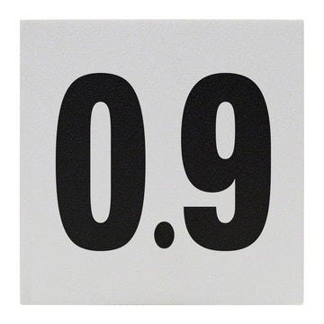 0.9 Ceramic Skid Resistant Tile Depth Marker 6 Inch x 6 Inch with 4 Inch Lettering