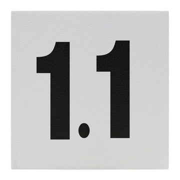 1.1 Ceramic Skid Resistant Tile Depth Marker 6 Inch x 6 Inch with 4 Inch Lettering