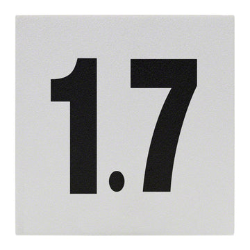 1.7 Ceramic Skid Resistant Tile Depth Marker 6 Inch x 6 Inch with 4 Inch Lettering