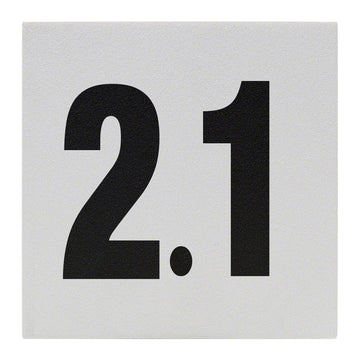 2.1 Ceramic Skid Resistant Tile Depth Marker 6 Inch x 6 Inch with 4 Inch Lettering