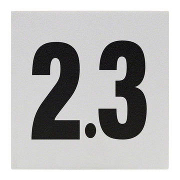 2.3 Ceramic Skid Resistant Tile Depth Marker 6 Inch x 6 Inch with 4 Inch Lettering
