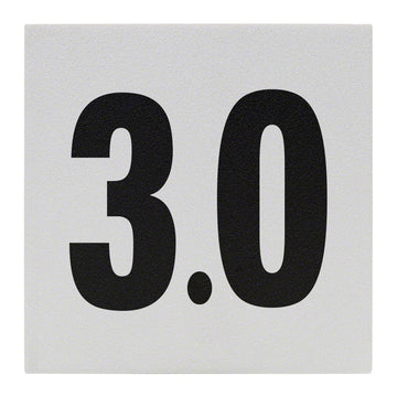 3.0 Ceramic Skid Resistant Tile Depth Marker 6 Inch x 6 Inch with 4 Inch Lettering