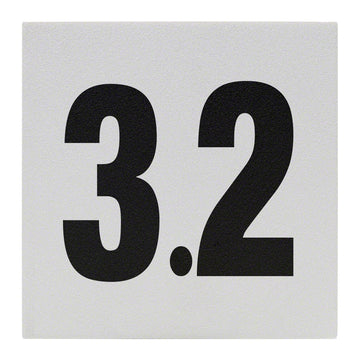 3.2 Ceramic Skid Resistant Tile Depth Marker 6 Inch x 6 Inch with 4 Inch Lettering