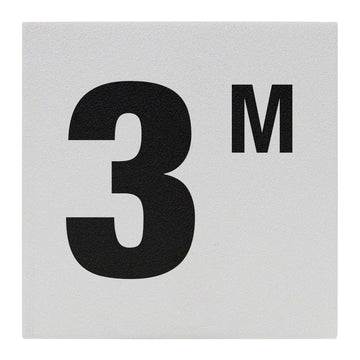 3 M Ceramic Skid Resistant Tile Depth Marker 6 Inch x 6 Inch with 4 Inch Lettering