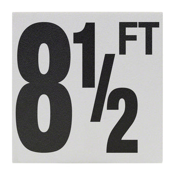 8 1/2 FT Ceramic Skid Resistant Tile Depth Marker 6 Inch x 6 Inch with 5 Inch Lettering