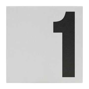 1 Offset Ceramic Skid Resistant Tile Depth Marker 6 Inch x 6 Inch with 5 Inch Lettering