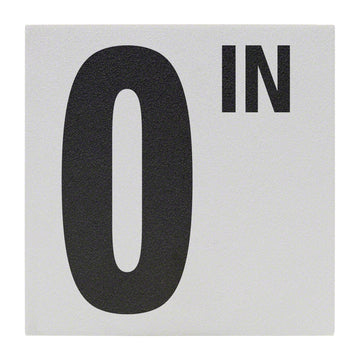 0 IN Ceramic Skid Resistant Tile Depth Marker 6 Inch x 6 Inch with 5 Inch Lettering