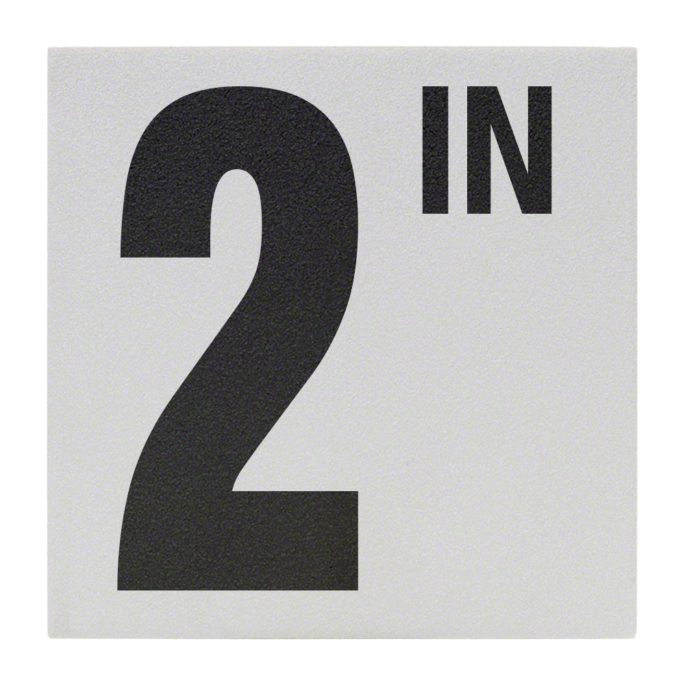 2 IN with 5 Inch Letters Ceramic Pool Depth Marker Tile - Non-Skid ...