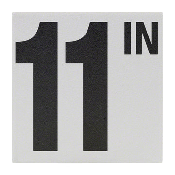 11 IN Ceramic Skid Resistant Tile Depth Marker 6 Inch x 6 Inch with 5 Inch Lettering