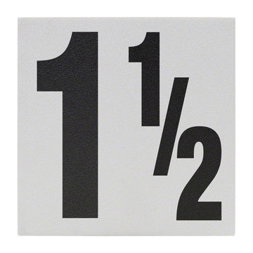 1 1/2 Ceramic Skid Resistant Tile Depth Marker 6 Inch x 6 Inch with 5 Inch Lettering