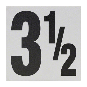 3 1/2 Ceramic Skid Resistant Tile Depth Marker 6 Inch x 6 Inch with 5 Inch Lettering