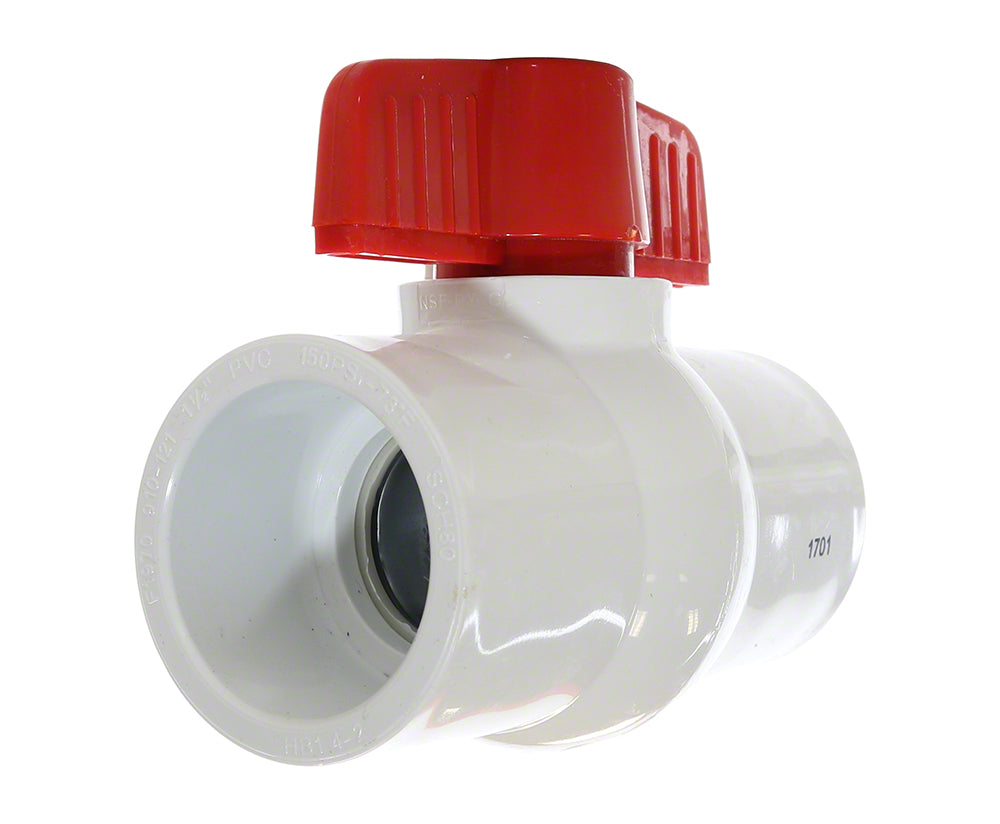 Compact PVC Ball Valve - 1-1/2 Inch Solvent