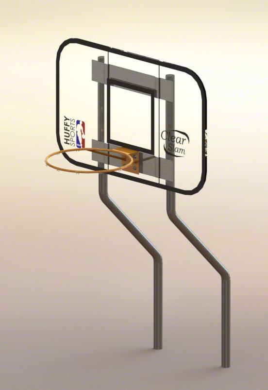 Dual Post Pool Basketball Hoop Game - 304L Powder Coated