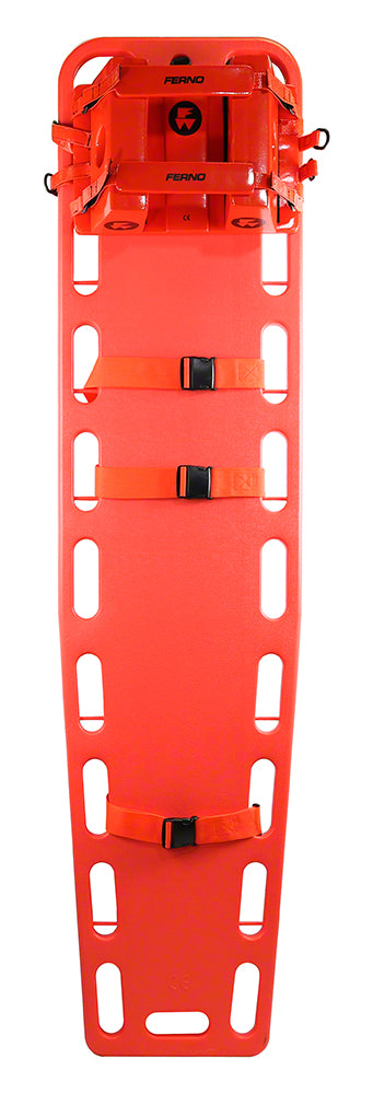Spineboard With Straps and Ferno Head Immobilizer - Orange Combo