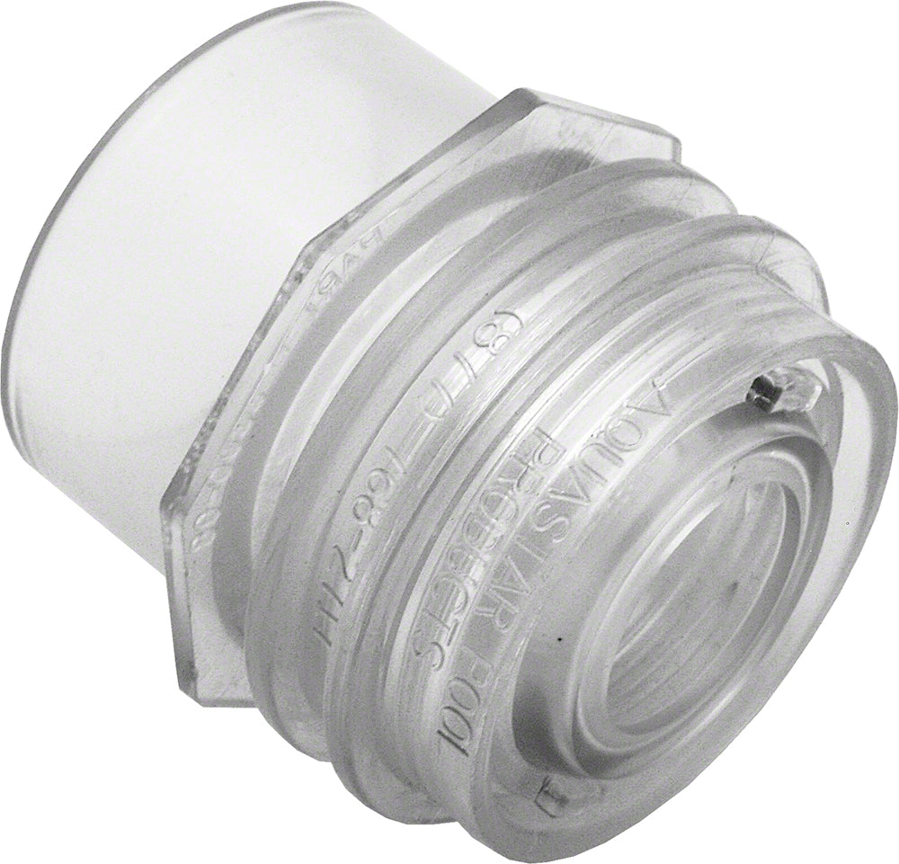 Vac Fitting With Water Stop - 1-1/2 Inch FPT - Clear