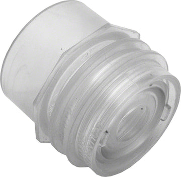 Flush-Mount Return Fitting With Water Stop - 2 Inch Socket and 3/4 Inch Orifice - Clear
