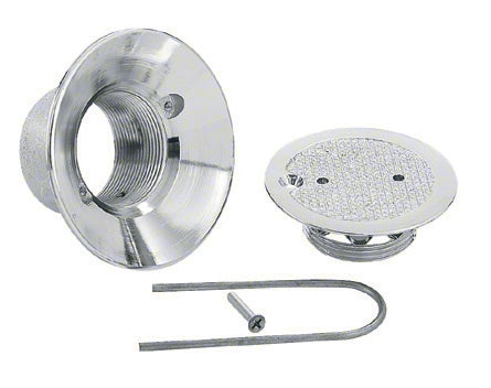 Circular Flow Inlet Fitting - 1-1/2 Inch - Chrome Plated