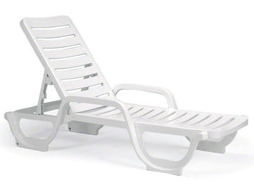 Bahia Chaise Lounge Chair - White - Not Fully Assembled (Must Order in Multiples of 18)