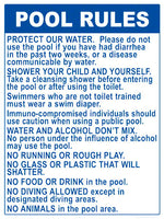 Oregon Pool Rules for Diving Pools Sign - 18 x 24 Inches on Styrene Plastic