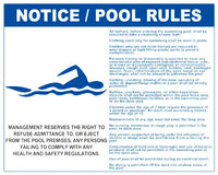 Arkansas Pool Rules With Graphic Sign - 30 x 24 Inches on Heavy-Duty Aluminum