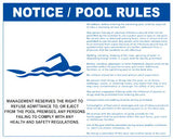 Ohio Pool Rules With Graphic Sign - 30 x 24 Inches on Heavy-Duty Aluminum