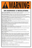 Colorado Spa Warnings and Regulations Sign - 12 x 18 Inches on Heavy-Duty Aluminum (Customize or Leave Blank)