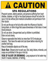 North Carolina Spa Regulations Caution Sign - 24 x 30 Inches on Heavy-Duty Aluminum