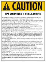 Arkansas Spa Warnings and Regulations Sign - 18 x 24 Inches on Heavy-Duty Aluminum