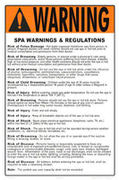 Illinois Spa Warnings and Regulations Sign - 12 x 18 Inches on Heavy-Duty Aluminum