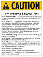 Virginia Spa Warnings and Regulations Sign - 18 x 24 Inches on Heavy-Duty Aluminum