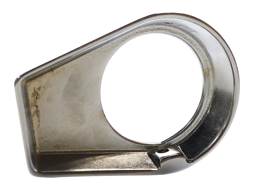 Chrome-Plated Brass Oblong Keyhole Escutcheon - 1.90 O.D.