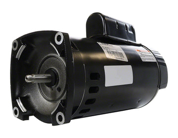 1 HP Pump Motor Square Flange - 1-Speed 1-Phase 115/208-230 Volts 60 Hz - Energy Efficient - Black