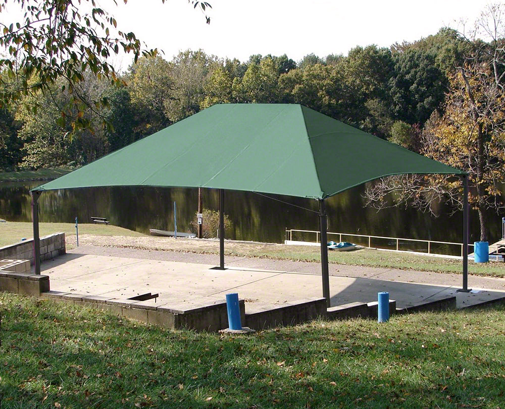 Perfect Shade Awning With UV Mesh Shadecloth Fabric - 10 x 20 Frame