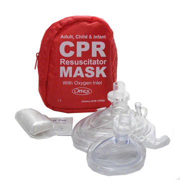 Adult and Infant CPR Mask Combo Kit With 2 Valves